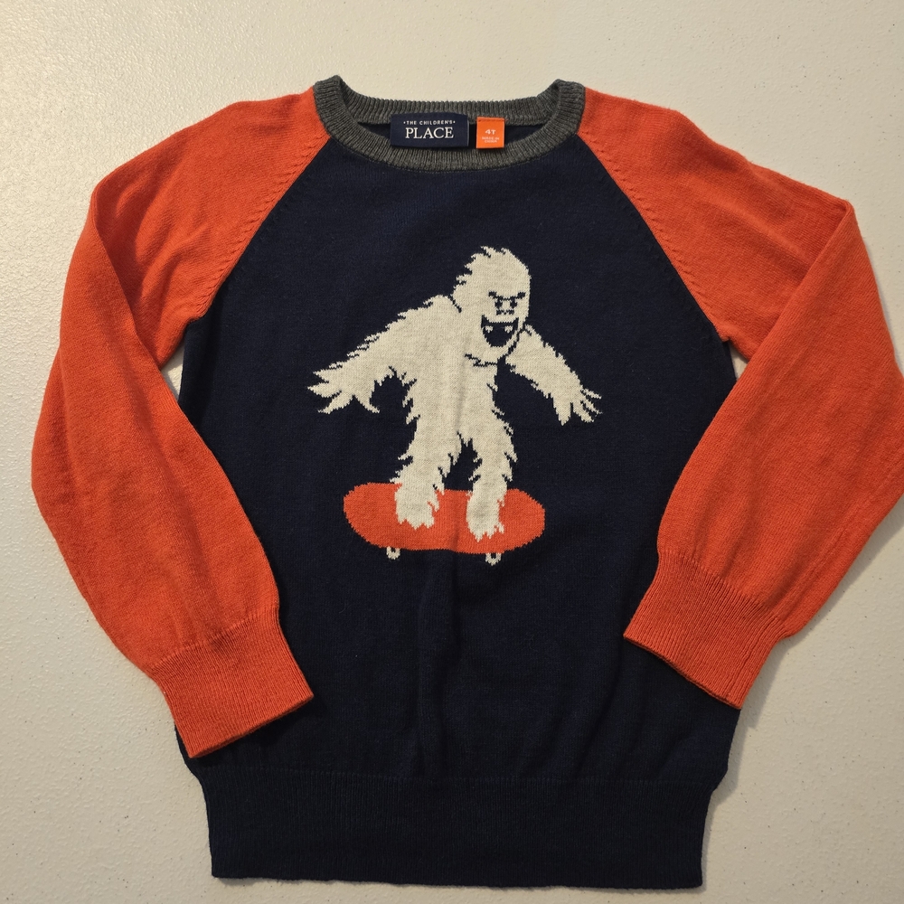 The Children's Place Navy and Gray Sweater